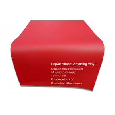 Pogo Vinyl Strip for Inflatable Bounce House Repair Commercial Grade, Red   